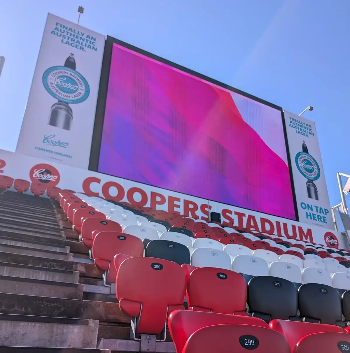 Aurora scoreboard installation detail