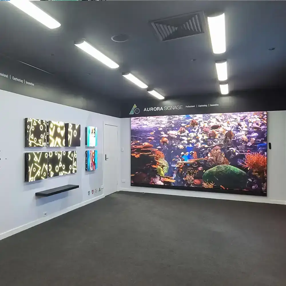 Aurora LED signage tile detail