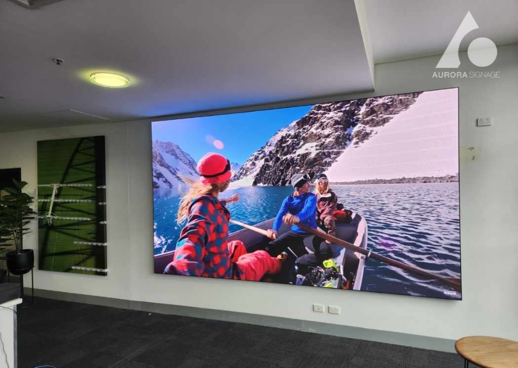 Slim-line videowall cabinets close-up