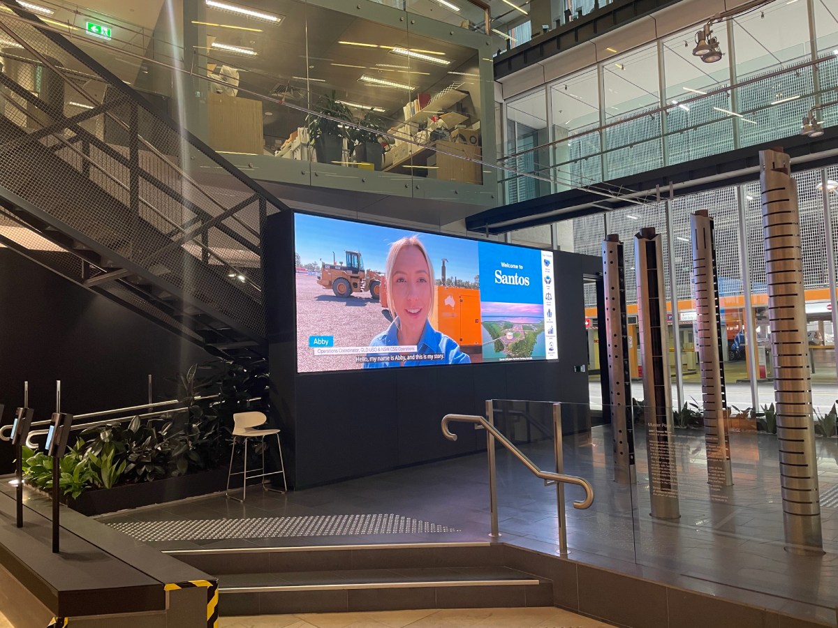 Aurora videowall wall-mount detail