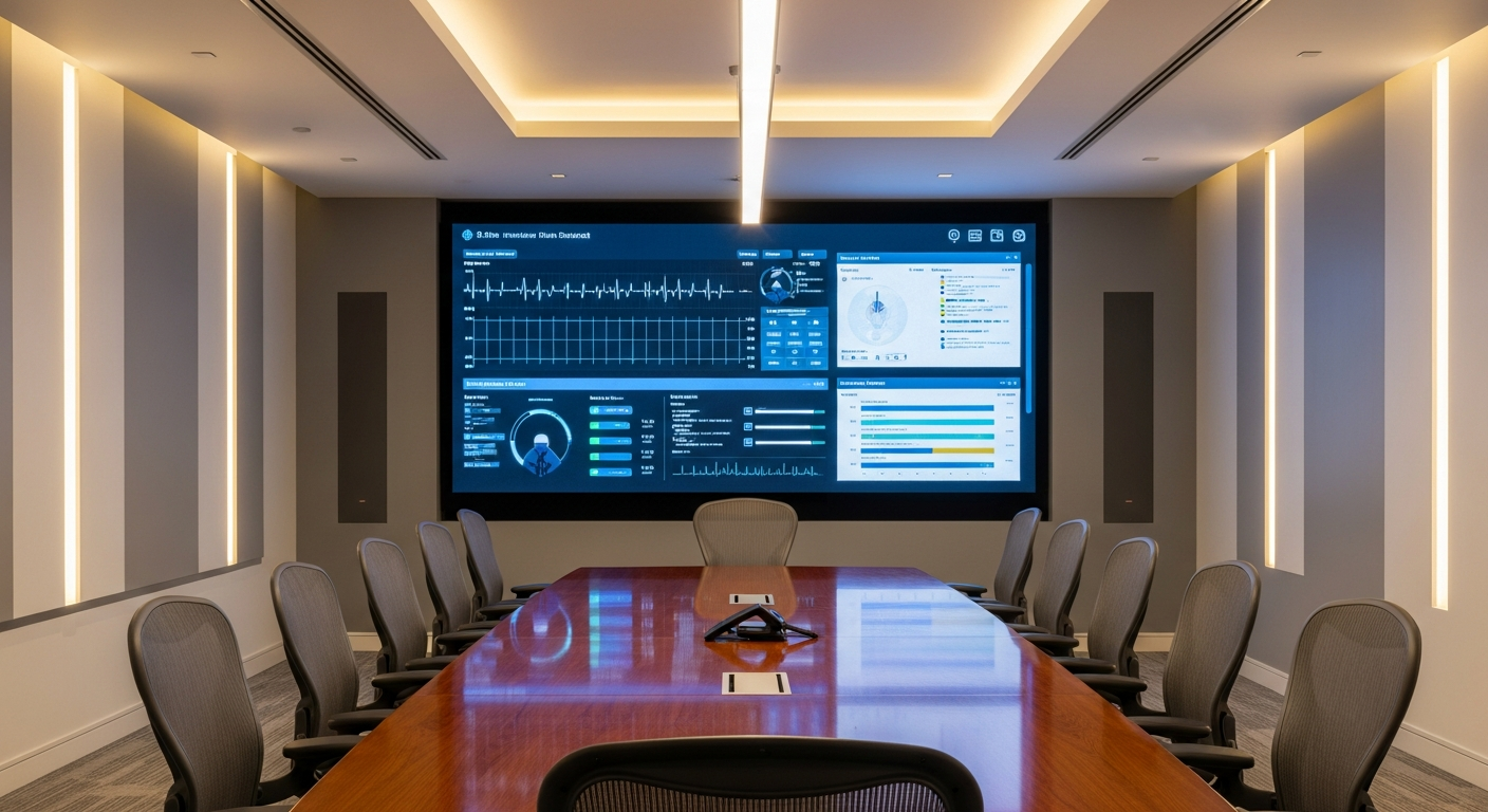 Royal Adelaide Hospital — board-grade conference room video wall