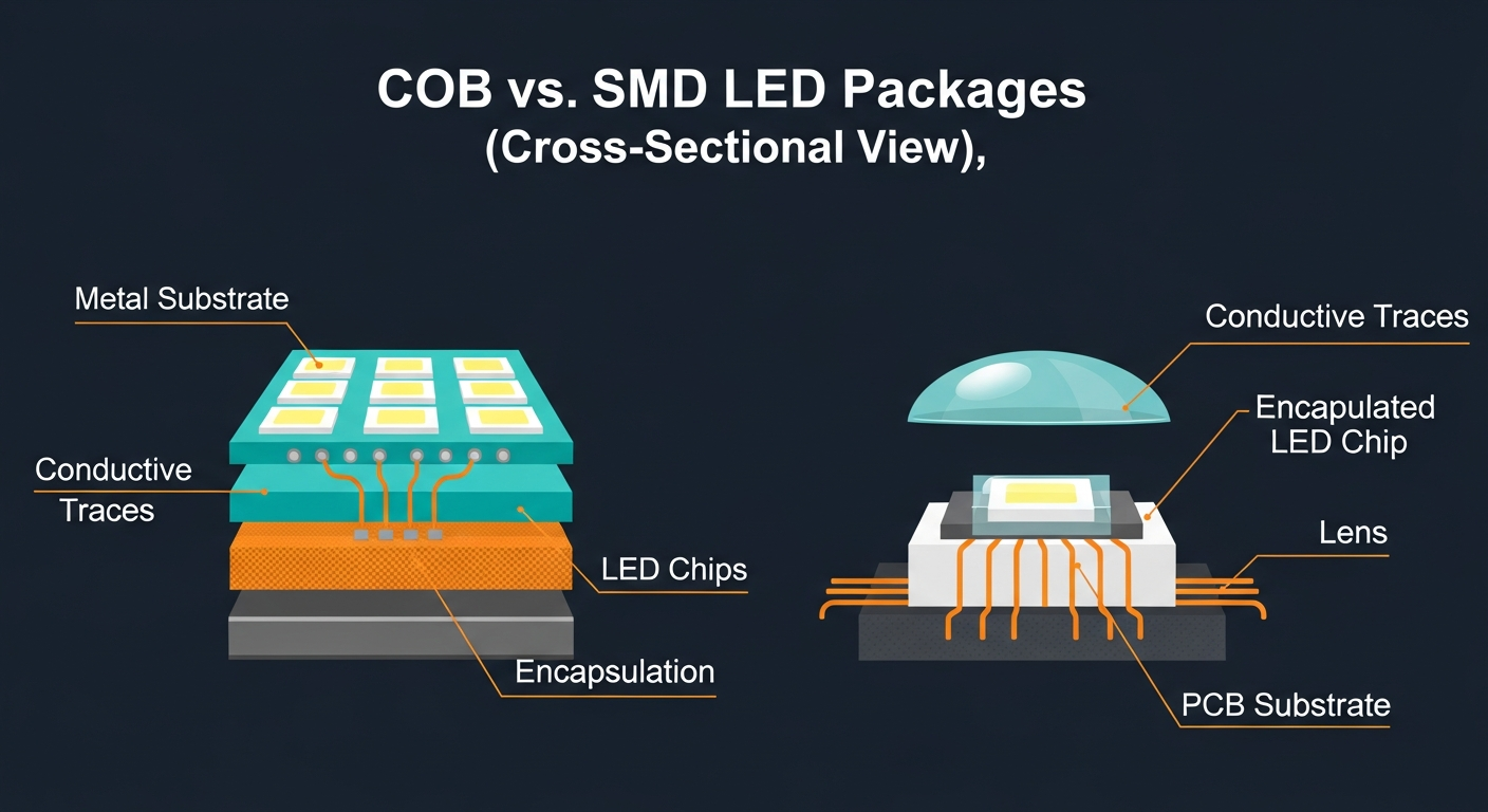 COB vs SMD LED: which packaging actually wins for your install?