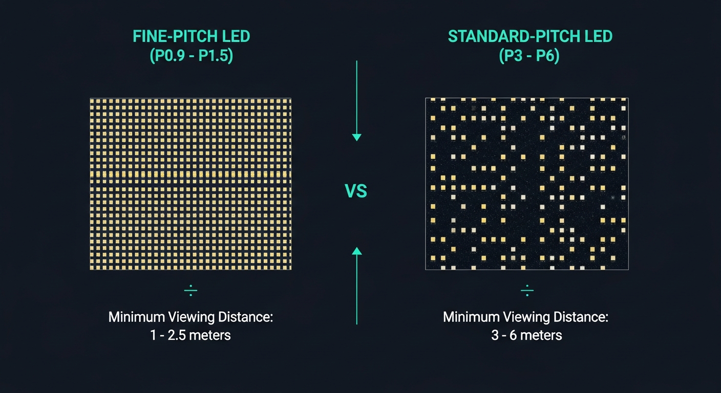Fine-pitch LED vs standard: when sub-millimetre pixel pitch actually pays off