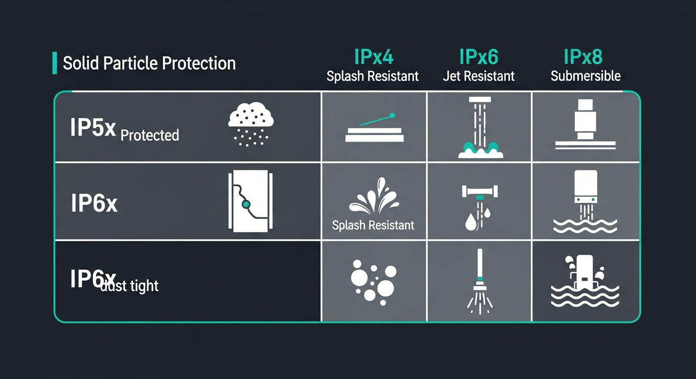 IP rating explained: what IP54, IP65 and IP67 actually mean for LED displays