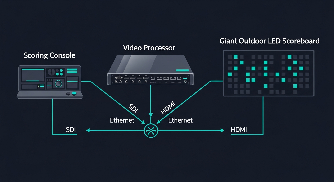 Scoreboard control systems compared: Daktronics, ChyronHego, Click Effects and iSCORE