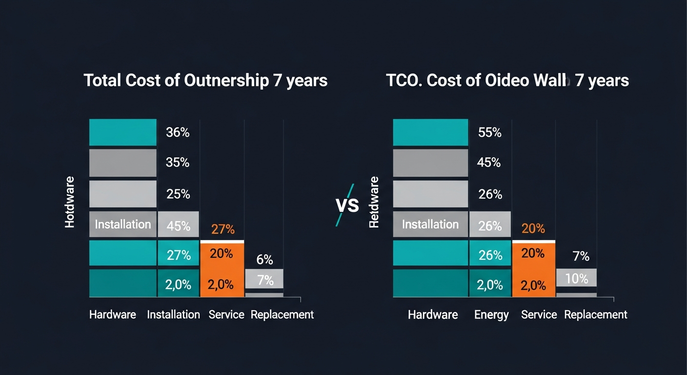 Total cost of ownership for LED video walls: the 10-year picture