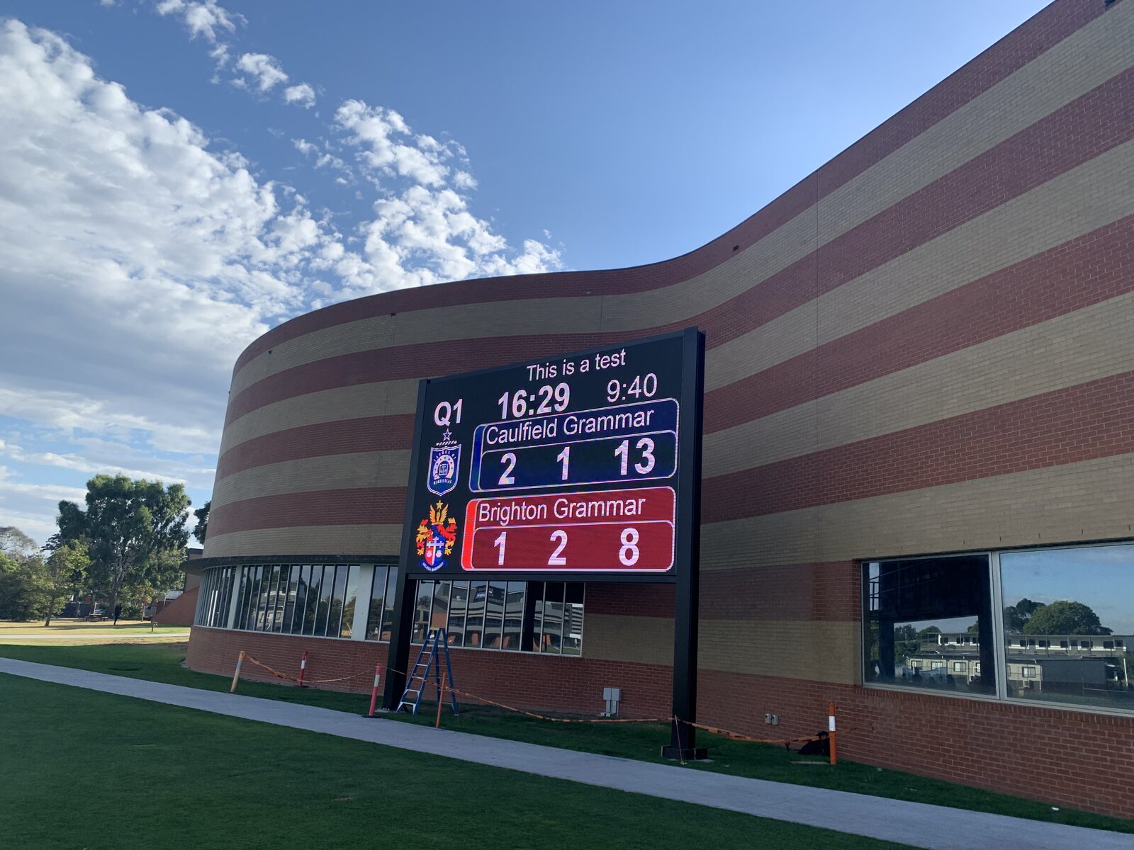 Caulfield Grammar — Cripps Building — Aurora LED scoreboard installation