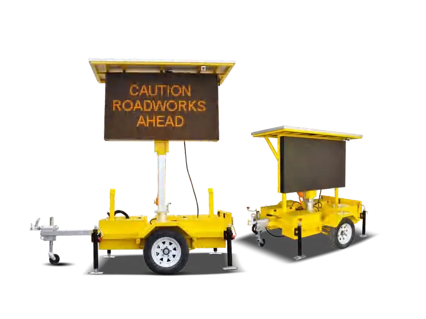 Aurora solar traffic variable message sign trailer